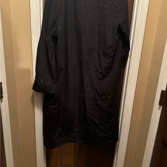 Men’s Size 42 Regular Towne London Fog Black Trench Coat - Picture 9 of 11